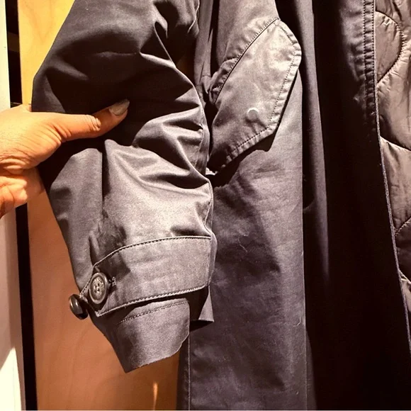 WOOLRICH Women’s Parka XS - Black Literary Rex Coat With Rabbit Fur Hood & Trim - Picture 8 of 10